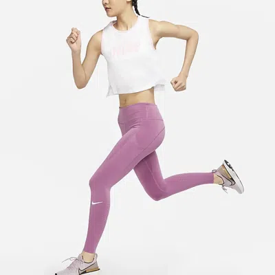 Nike (wmns)  Power Epic Lux Luxury Dri-fit Shark Pants Deep-wine In Purple