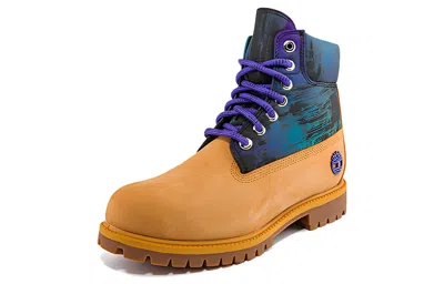 Timberland Heritage 6 Inch Waterproof Boot 'wheat Nubuck With Print'