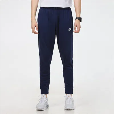 Nike Sportswear Club Knit Sports Long Pant Male Green Navy In Blue