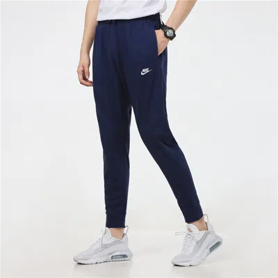 Nike Sportswear Club Knit Sports Long Pant Male Green Navy In Blue