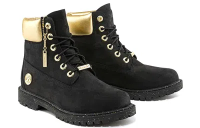 Timberland (wmns)  Heritage 6 Inch Waterproof Boots 'black Nubuck With Gold'