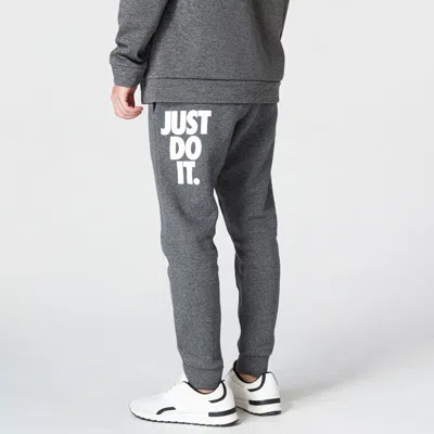 Nike Alphabet Fleece Lined Stay Warm Knit Sports Pants Gray