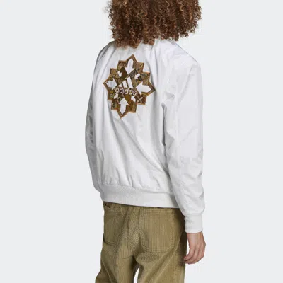 Adidas Originals Adidas Real Lny Bomber Limited Real Madrid Soccer/football Logo Sports Jacket White