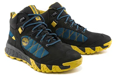 Timberland Trailquest Waterproof Hiking Boots 'black And Yellow' In Black