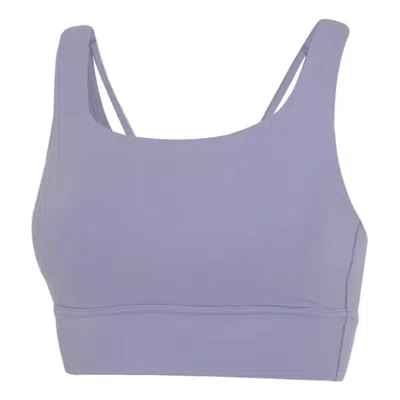 Nike (wmns)  Zenvy Longline Medium-support Padded Sports Bra 'ashen Slate Black' In Blue
