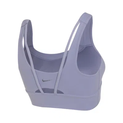 Nike (wmns)  Zenvy Longline Medium-support Padded Sports Bra 'ashen Slate Black' In Blue