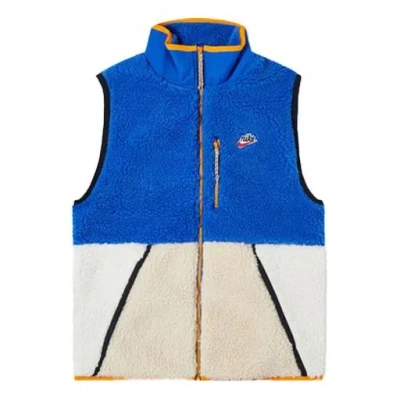 Nike Sportswear Sherpa Fleece Gilet 'blue Beige White'