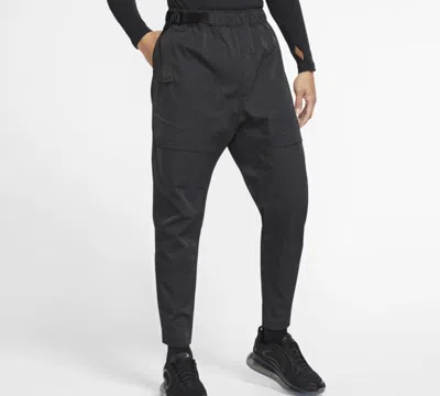 Nike Techpack Solid Color Breathable Woven Athleisure Casual Sports Pants Black