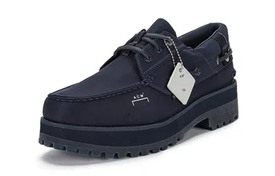 Timberland X A Cold Wallwaterproof Authentic 3 Eye Boat Shoe 'navy' In Brown