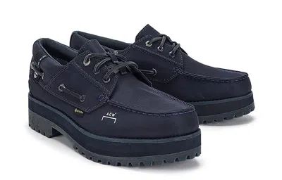 Timberland X A Cold Wallwaterproof Authentic 3 Eye Boat Shoe 'navy' In Brown