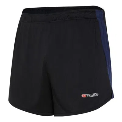 Nike Track Club Dri-fit 3"" Brief-lined Running Shorts 'black' In Blue