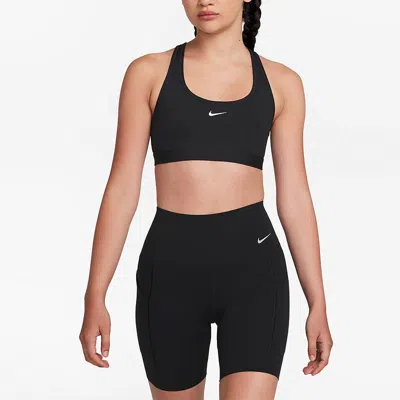 Nike Dri-fit Firm Support High Waist Biker Shorts In Black