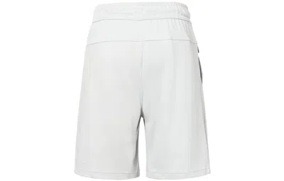 Nike Men's  Printing Brand Logo Lacing Straight Shorts Gray In White