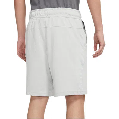 Nike Men's  Printing Brand Logo Lacing Straight Shorts Gray In White