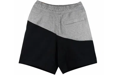 Nike Sportswear Swoosh Small Colorblock Sports Shorts Black Gray Blackgray