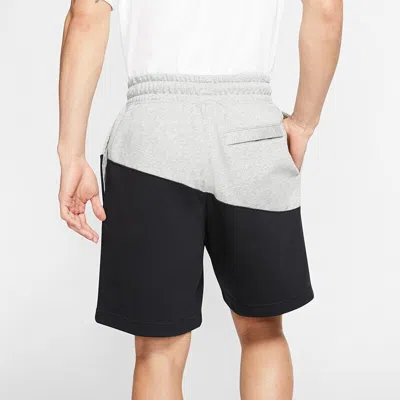 Nike Sportswear Swoosh Small Colorblock Sports Shorts Black Gray Blackgray