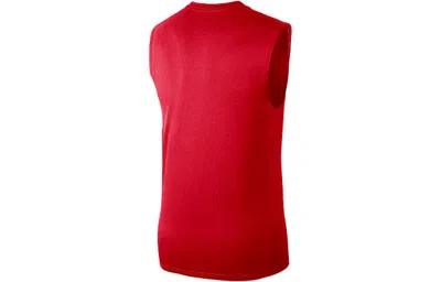 Nike Men's  Dri-fit Chicago Bulls Training Sports Quick Dry Sleeveless Red T-shirt