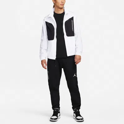 Air Jordan Ss22 23 Engineered Full-length Zipper Stand Collar Jacket White