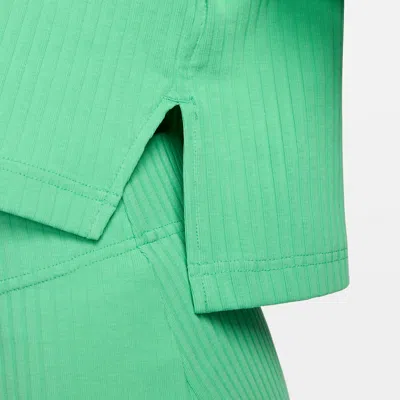Nike (wmns)  Sportswear Ribbed Jersey Short-sleeve Top 'green Apple Color'