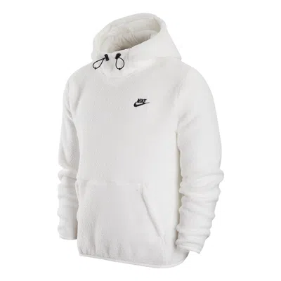 Nike Sport Logo Drawstring Hoodie 'white Black'