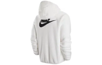 Nike Sport Logo Drawstring Hoodie 'white Black'
