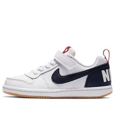 Nike (ps)  Court Borough Low 'white Red Blue'