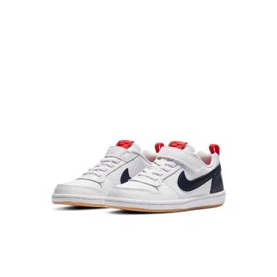 Nike (ps)  Court Borough Low 'white Red Blue'
