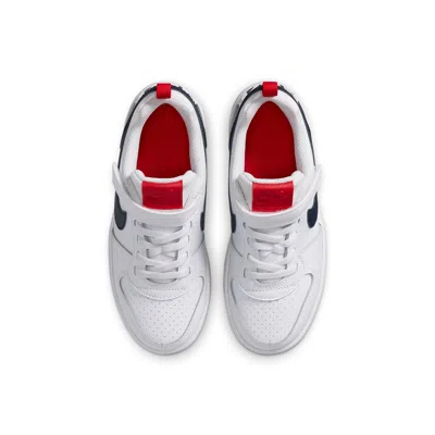 Nike (ps)  Court Borough Low 'white Red Blue'