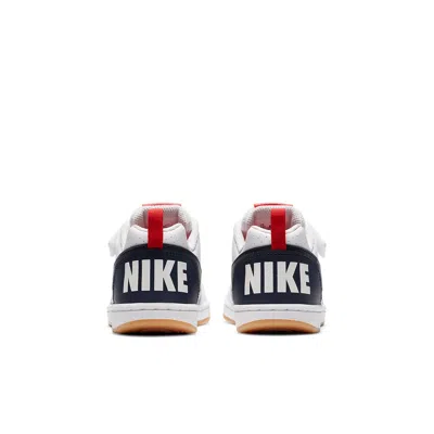 Nike (ps)  Court Borough Low 'white Red Blue'