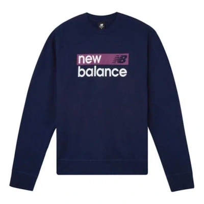 New Balance (wmns)  Logo Sweatshirt 'pigment' In Blue