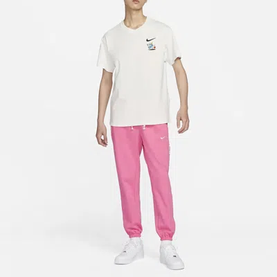 Nike Dri-fit Standard Issue Logo Pants 'pink'