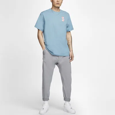 Nike As Men's  Sportswear Tee Shoe Box Printing Male Blue