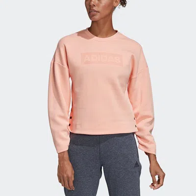 Adidas Originals (wmns) Adidas Crew Dk Emby Sweatshirt Pink/red