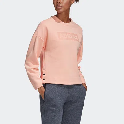 Adidas Originals (wmns) Adidas Crew Dk Emby Sweatshirt Pink/red