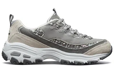 Skechers (wmns)  D'lites 'grey Beige' In Multi