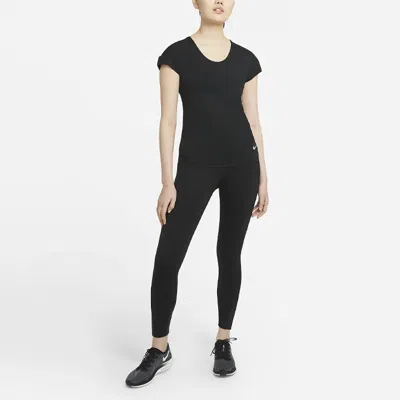 Nike (wmns)  Breathe Casual Sports Breathable Round Neck Short Sleeve Black