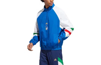 Adidas Originals Adidas Italy Icon Jacket In Blue