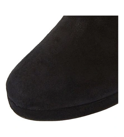 Shop Dune Saylor Suede Knee-high Boot In Black-suede