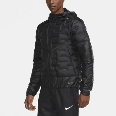 Nike Reflective Logo Running Sports Down Jacket Black