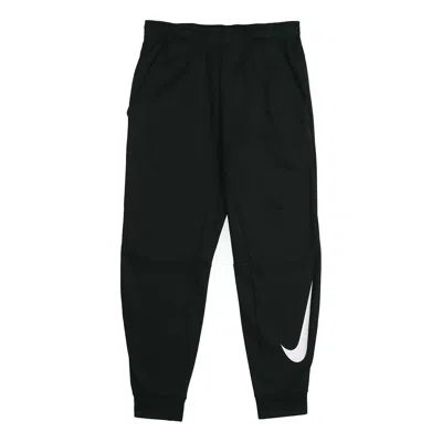 Nike Therma Tapered Swoosh Fleece Lined Sports Training Long Pants Black