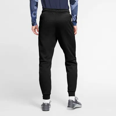Nike Therma Tapered Swoosh Fleece Lined Sports Training Long Pants Black