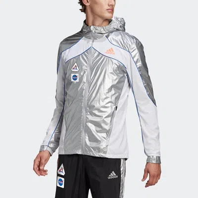 Adidas Originals Adidas Space Jkt M Casual Running Sports Hooded Jacket Silver