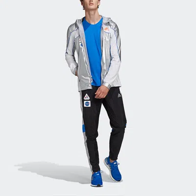 Adidas Originals Adidas Space Jkt M Casual Running Sports Hooded Jacket Silver