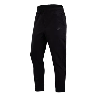 Nike Men's  Sportswearcommuter Elastic Waistband Woven Solid Color Sports Pants Black