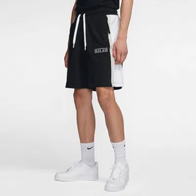 Nike Air French Terry Drawstring Zipper Pocket Casual Sports Shorts Black