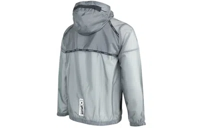 Nike Repel Wild Run Windrunner Casual Printing Running Sports Woven Jacket Gray In Black