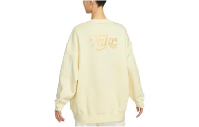 Nike (wmns)  Sportswear Fleece Crew Sweatshirt 'yellow' In Neutral