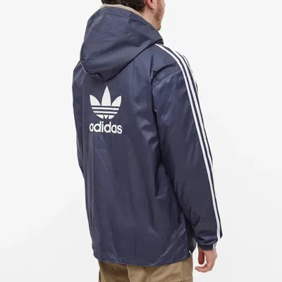 Adidas Originals Adidas 3 Stripe Windbreaker 'shadow Navy' In Blue