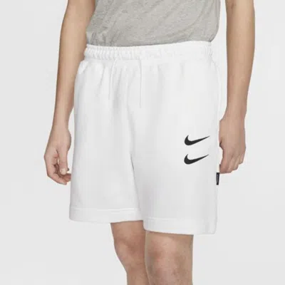 Nike Swoosh French Terry Short Alphabet Printing Casual Sports Shorts White