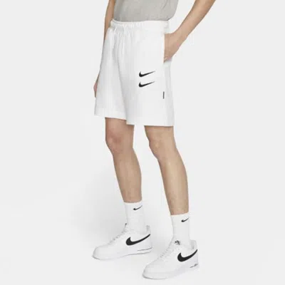 Nike Swoosh French Terry Short Alphabet Printing Casual Sports Shorts White